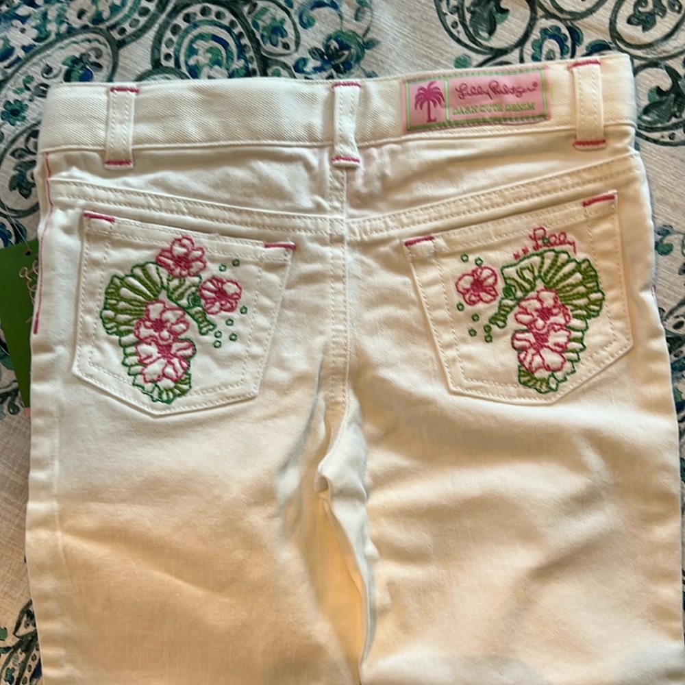 Lilly Pulitzer white denim kids pants